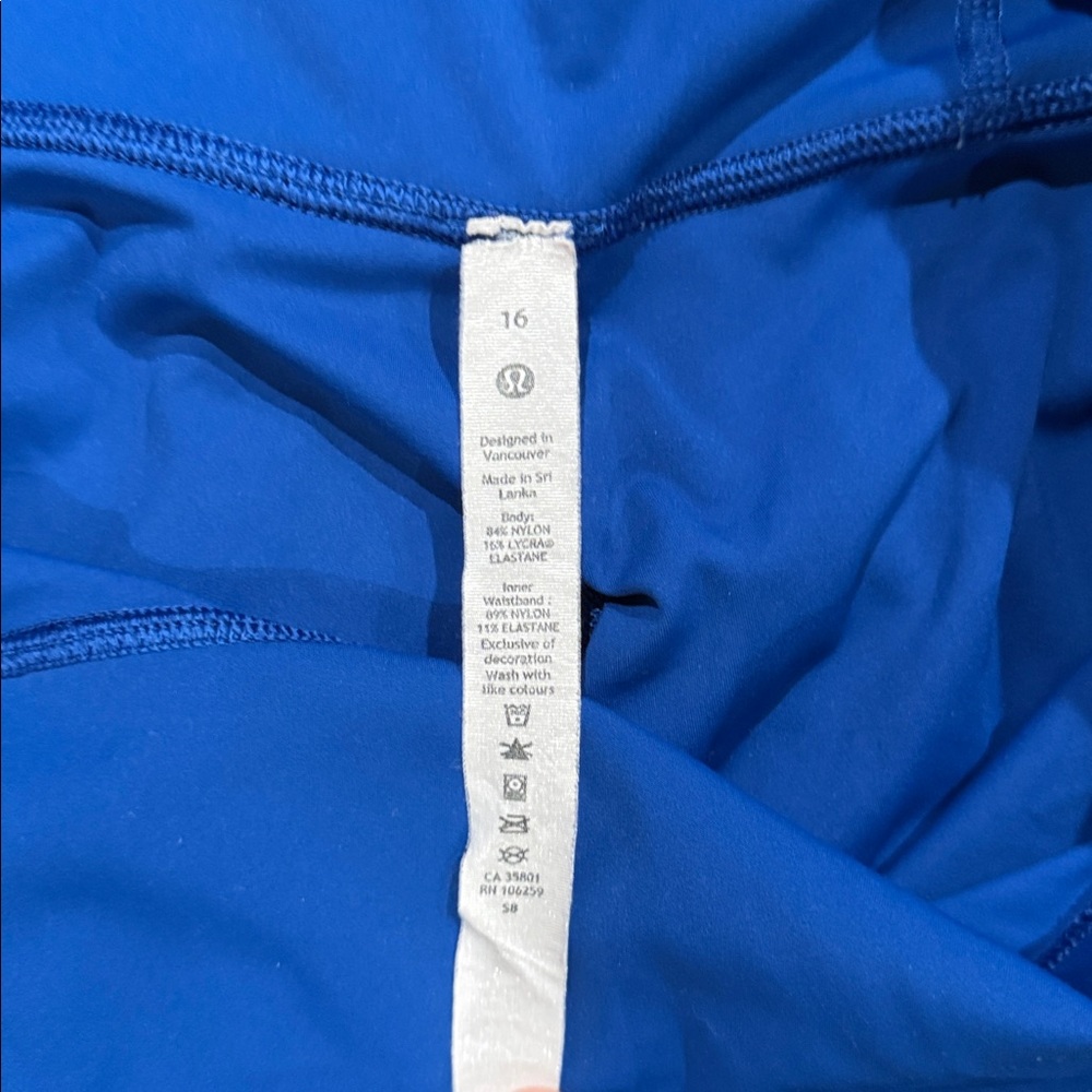 lululemon athletica Cobalt Blue Performance Leggings - Picture 2 of 3